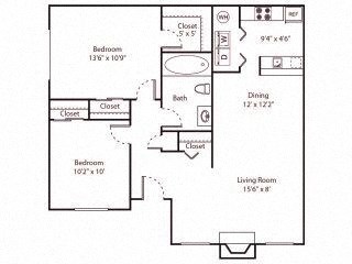 Richland, WA ArborPointe Apartments 2 bedroom 1 bath